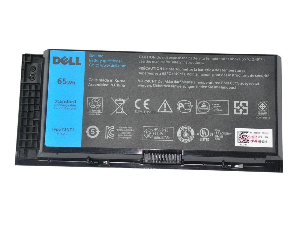 65wh Replacement FV993 PG6RC R7PND T3NT1 Dell Precision M6600 M6700 M4600 M4700 M4800 M6800 Replacement Laptop Battery - JS Bazar