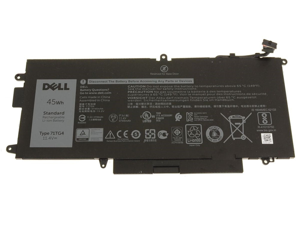 Replacement Dell Latitude 7280 Series 71TG4 45WH 11.4V Replacement Laptop Battery - JS Bazar
