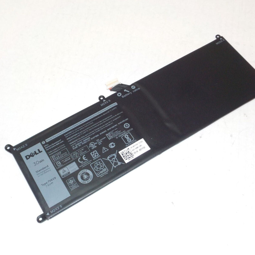 30Wh Replacement 7VKV9 9TV5X Dell Latitude XPS 12 7000 7275 9250 Tablet Replacement Laptop Battery