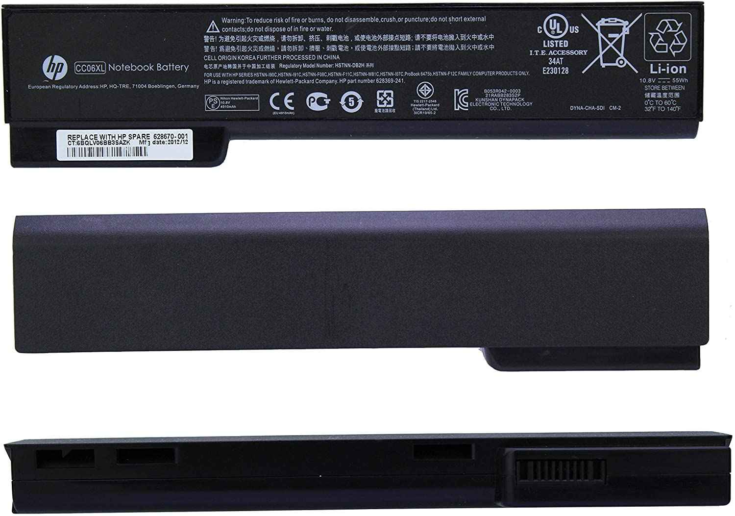 Replacement HP EliteBook CC06XL, 8460p 8460w 8470p 8470w 8560p 8570p, ProBook 6360b 6460b 6465b 6470b 6475b 6560b 6565b 6570b Laptop Battery Laptop Batteries JS Bazar