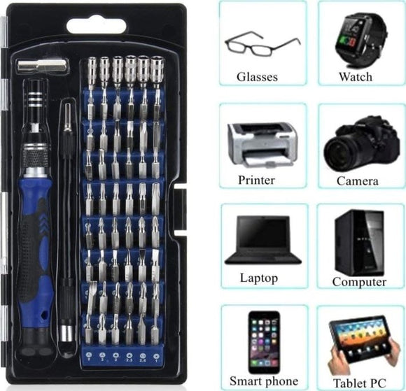 Magnetic Precision Screwdriver Set 58-in-1 with 54 Bits of Repair Tools for Cell Phones, Computers, MacBook, iPads, Tablets, Cameras Laptop JS Bazar