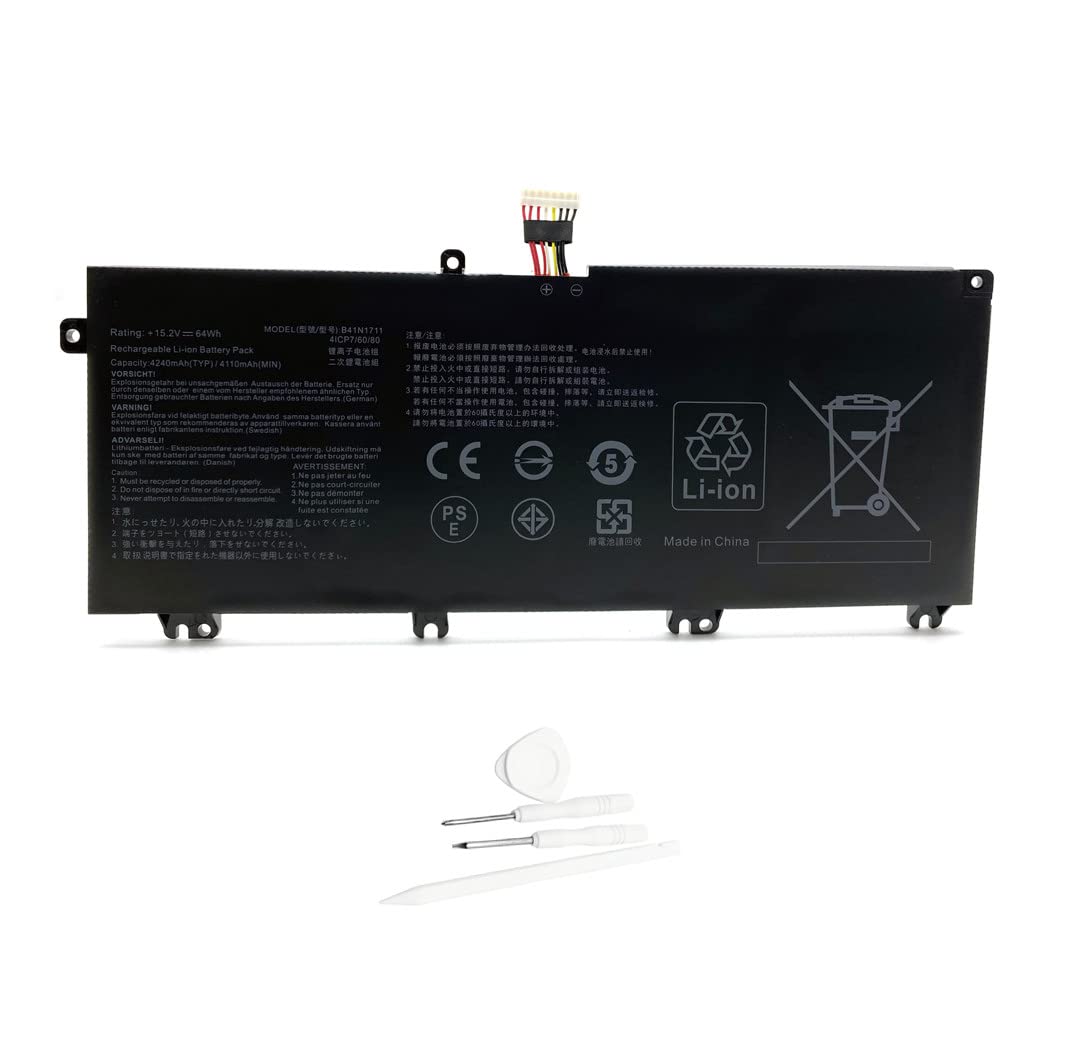 Replacement Laptop Battery For Asus ROG GL503VD GL703V GL703VD FX503VM FX63VD - B41N1711 - Small Cable