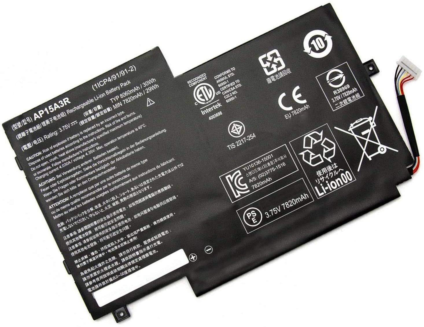 Acer Laptop Battery for Acer Aspire Switch 10 SW3-013 Battery AP15A3R Laptop Batteries JS Bazar