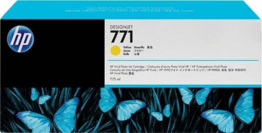 HP 771C Yellow DesignJet Ink Cartridge - 775-ml : B6Y10A Cartridges JS Bazar