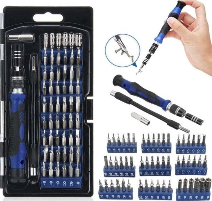 Magnetic Precision Screwdriver Set 58-in-1 with 54 Bits of Repair Tools for Cell Phones, Computers, MacBook, iPads, Tablets, Cameras - JS Bazar