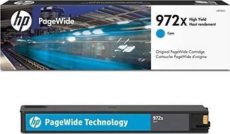 HP 972X High Yield Cyan Original PageWide Cartridge : L0R98AN Cartridges JS Bazar