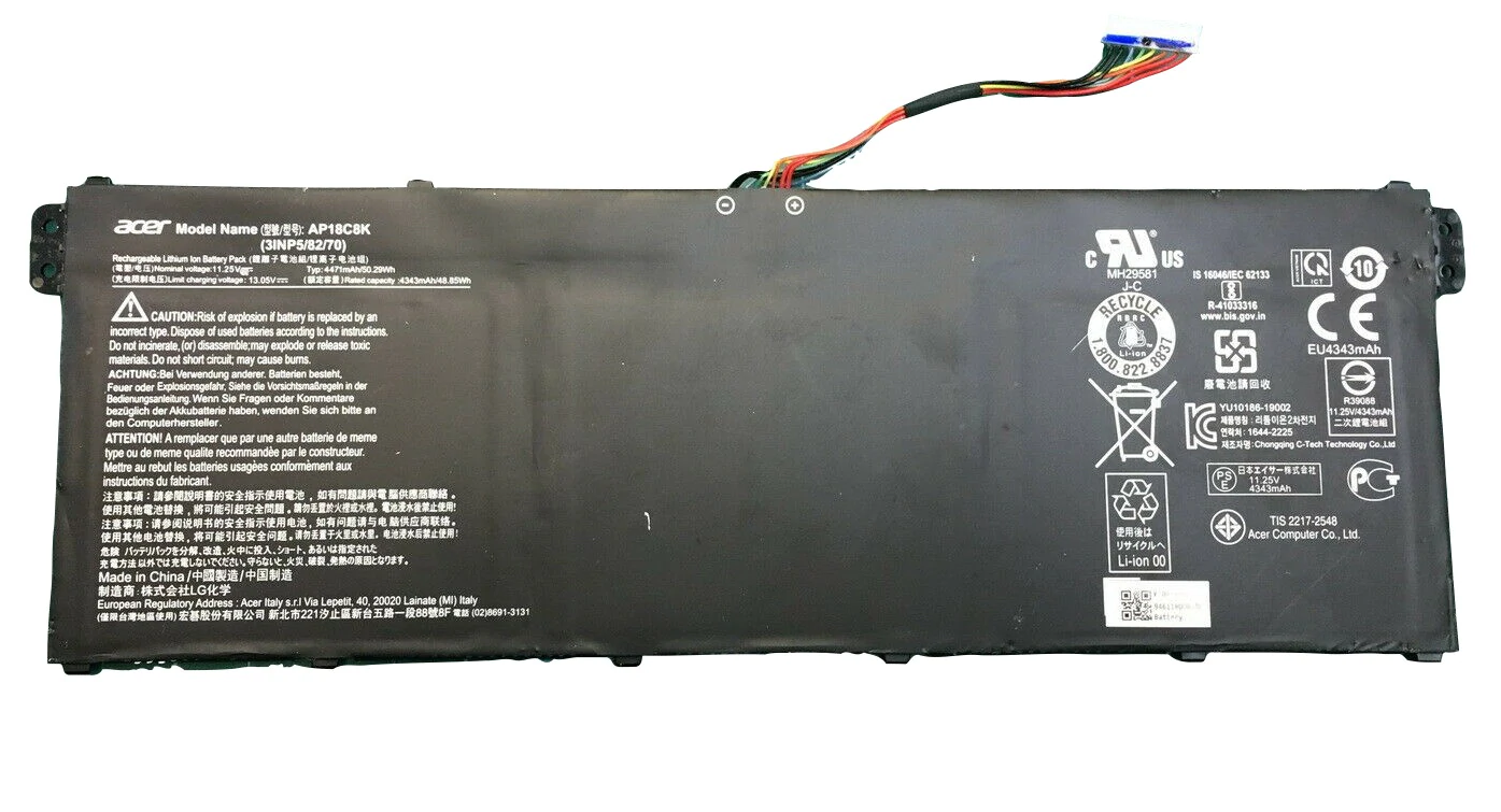 AP18C8K Acer Laptop Battery for Acer Chromebook Spin CP713-2W 5 slim A515-54 A515-43 Laptop Batteries JS Bazar