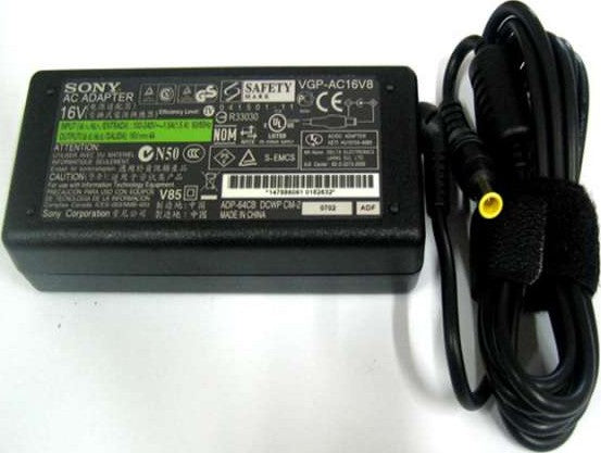 Replacement Adapter for Sony Laptop 16v 4A Output, Input 100-240V 1.4A, 50-60Hz | PCGA-AC16V6 Laptop Charger JS Bazar