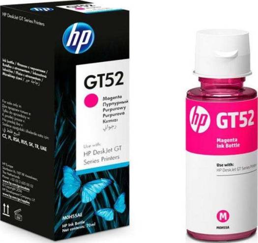 HP GT52 Magenta Original Ink Bottle : M0H55AA Cartridges JS Bazar