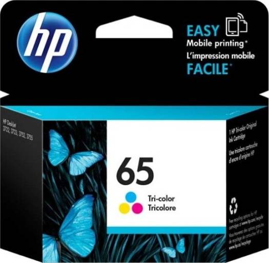 HP 65 Tri-color Original Ink Advantage Cartridge : N9K01A Cartridges JS Bazar