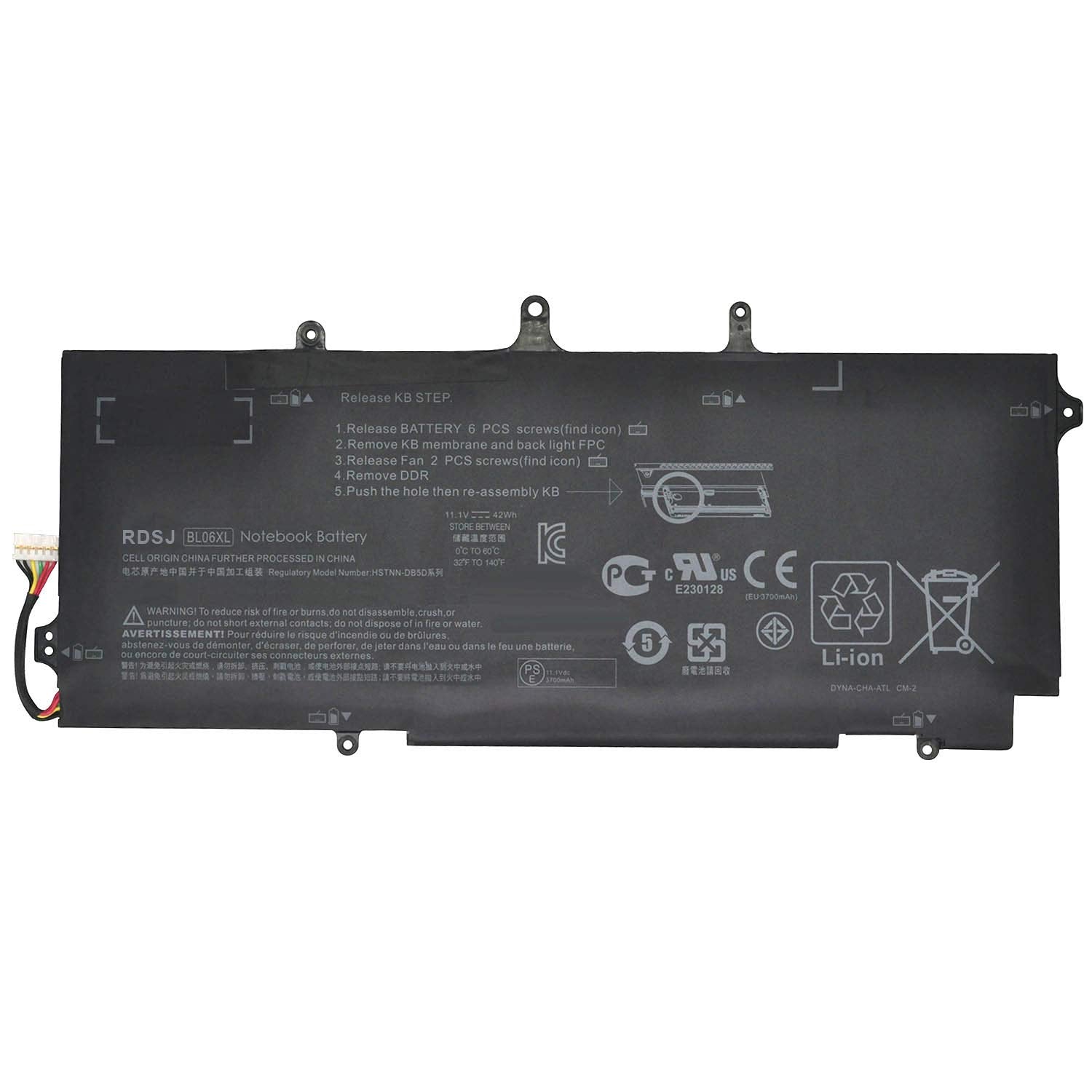 42Wh Replacement BL06XL,BL03XL HP EliteBook 1040 G1, Notebook Internal Battery