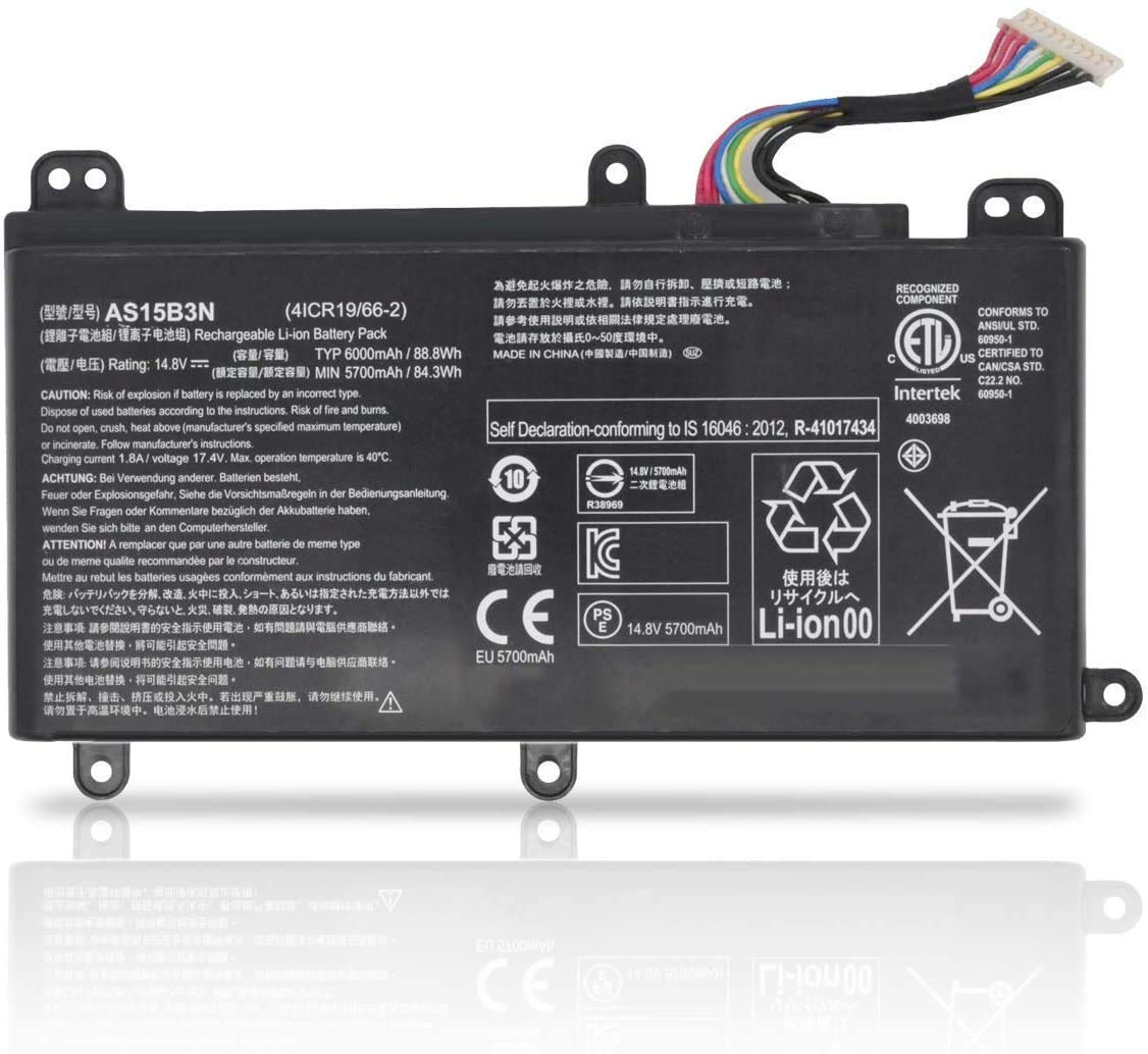AS15B3N Acer Laptop Battery for Acer Predator 15 G9-592 G9-591 17 G9-792 G9-791 Predator 15 ,Predator 17, Predator 21 , Predator G9 / G9000 Laptop Batteries JS Bazar
