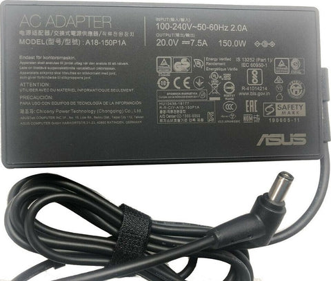 150W AC Replacement Adapter for Asus ROG G531GT-BI7N6, TUF Gaming A15 FA506IU-HN148T, ADP-150CH B (20V, 7.5A)