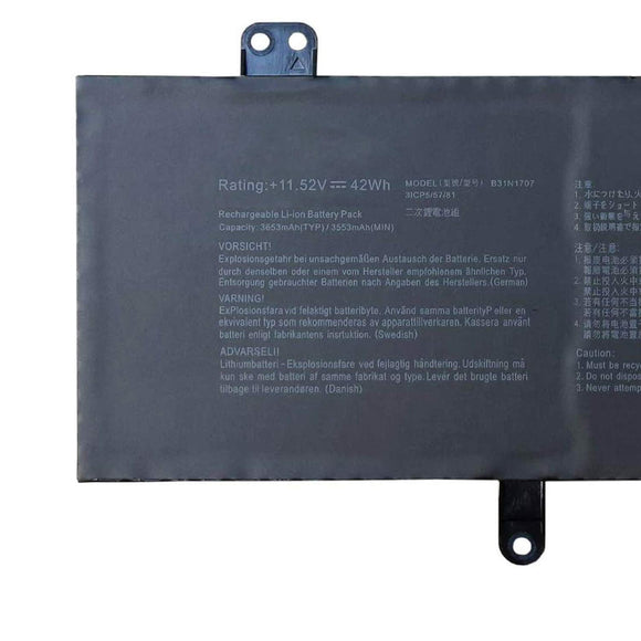 B31N1707 Asus VivoBook S14 S410UA-EB630T, X411UQ-BV082T Asus Laptop Battery Laptop Batteries JS Bazar