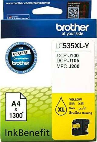Brother LC535XL-Y Yellow Ink Cartridge Cartridges JS Bazar