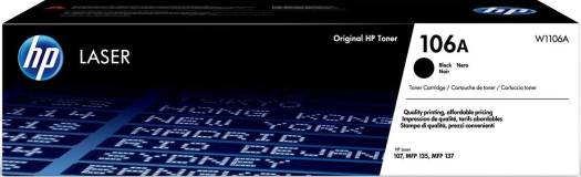 HP 106A Black Laser Toner Cartrid Cartridge - Black : W1106A Cartridges JS Bazar