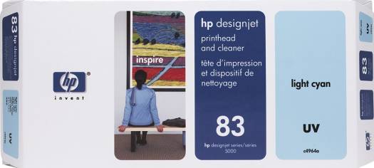 HP 83 Light Cyan UV Printhead and Cleaner : C4964A Cartridges JS Bazar