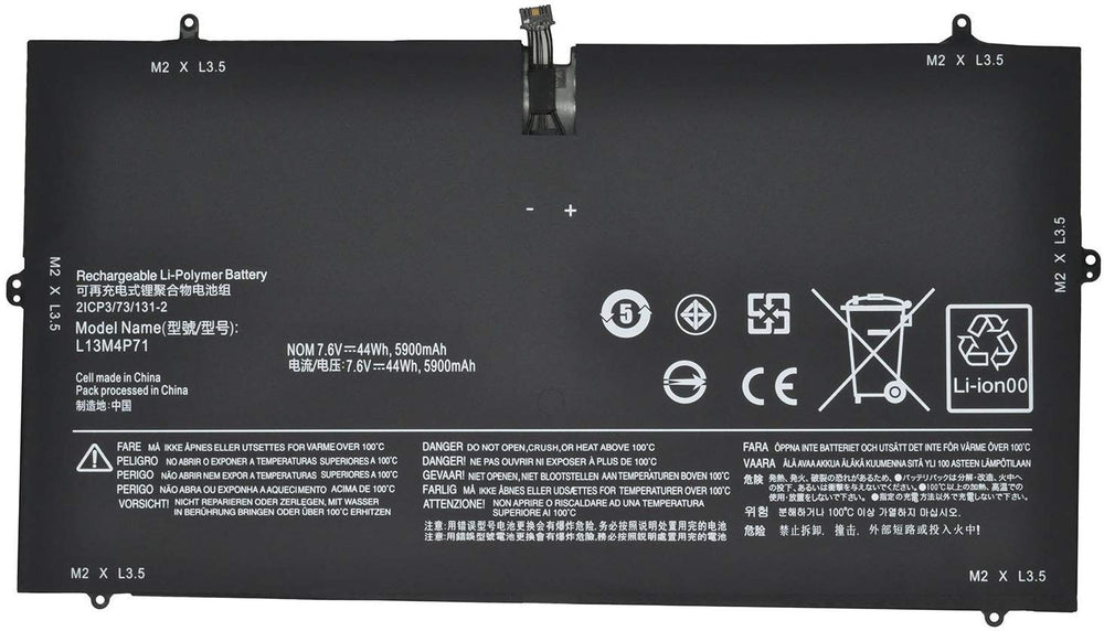 L13M4P71 L14S4P71 Lenovo Yoga 3 Pro 1370 Series Ultrabook 7.7V 44Wh 5840mAh Replacement Laptop Battery - JS Bazar