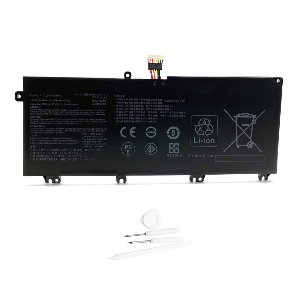 B41N1711 Asus ROG GL503VD GL703V GL703VD FX503VM FX63VD Replacement Laptop Battery - Large Cable - JS Bazar