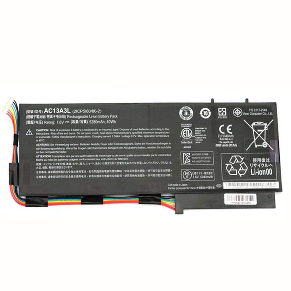 AC13A3L Acer Aspire P3 Series, TravelMate X313 Series Replacement Laptop Battery