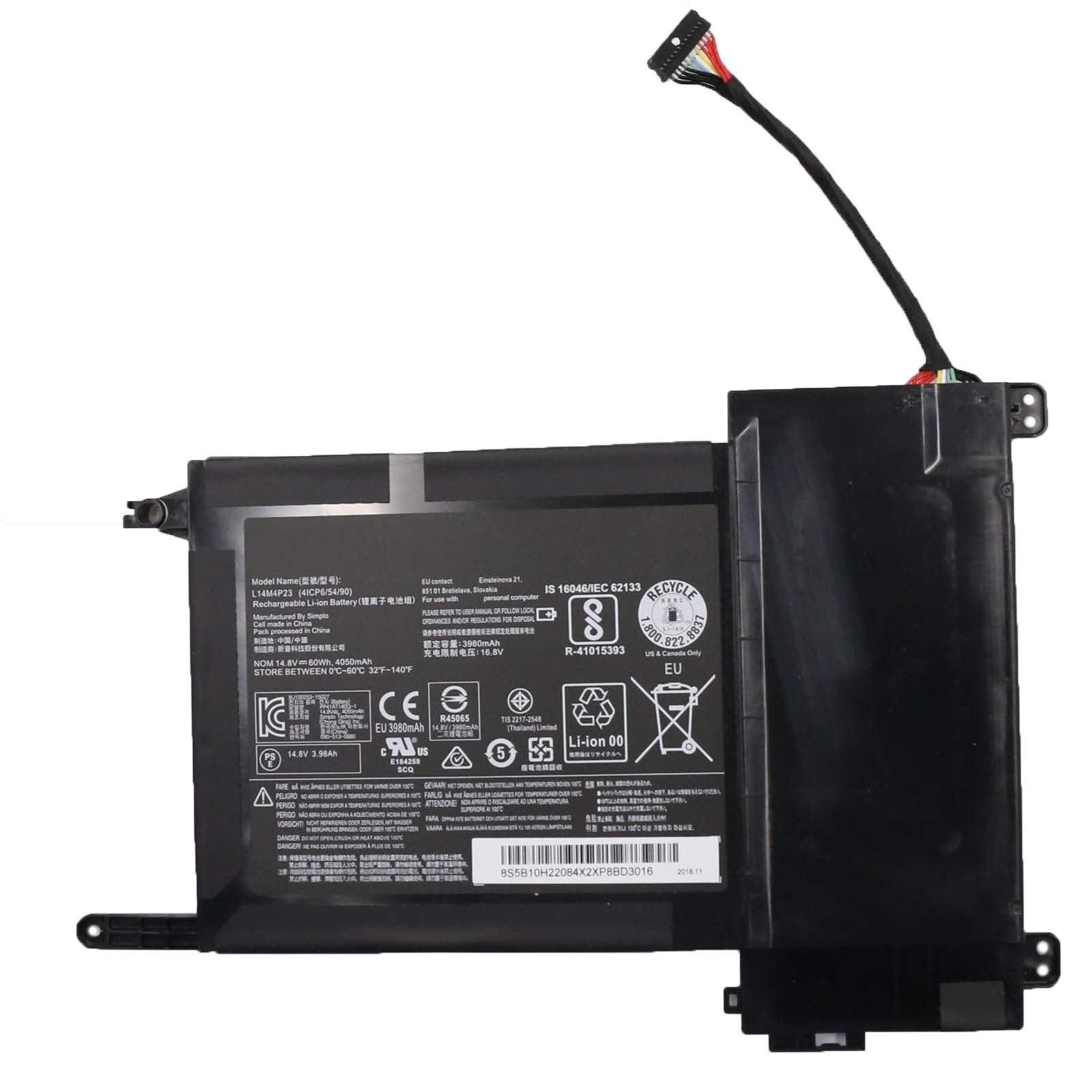 Lenovo IdeaPad Y700 Y700-17iSK Series 14.8V 60wh 4050mAh L14M4P23 L14S4P22 Battery Laptop Batteries JS Bazar