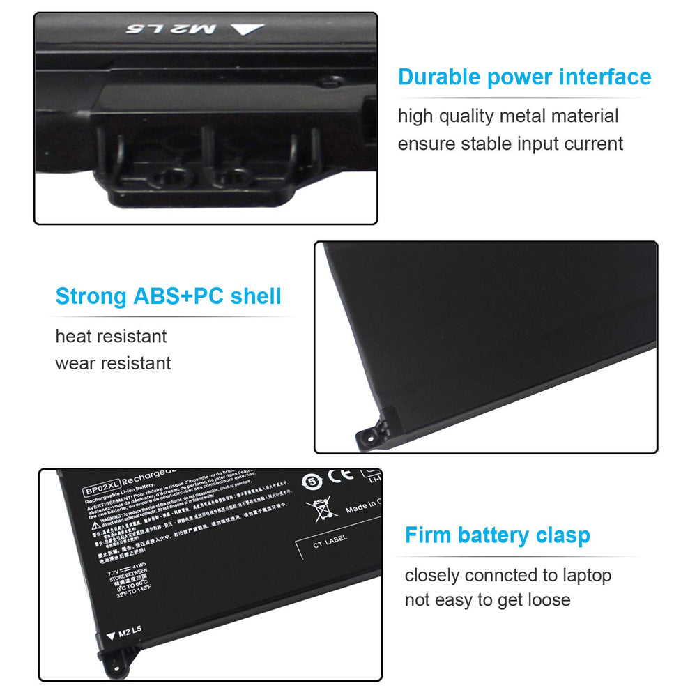 7.7V 41wh 5150mAh BP02XL HP Pavilion PC 15 15-AU 849909-850 (F9-21) 849569-421 HSTNN-LB7H BP02041XL Laptop Battery - JS Bazar