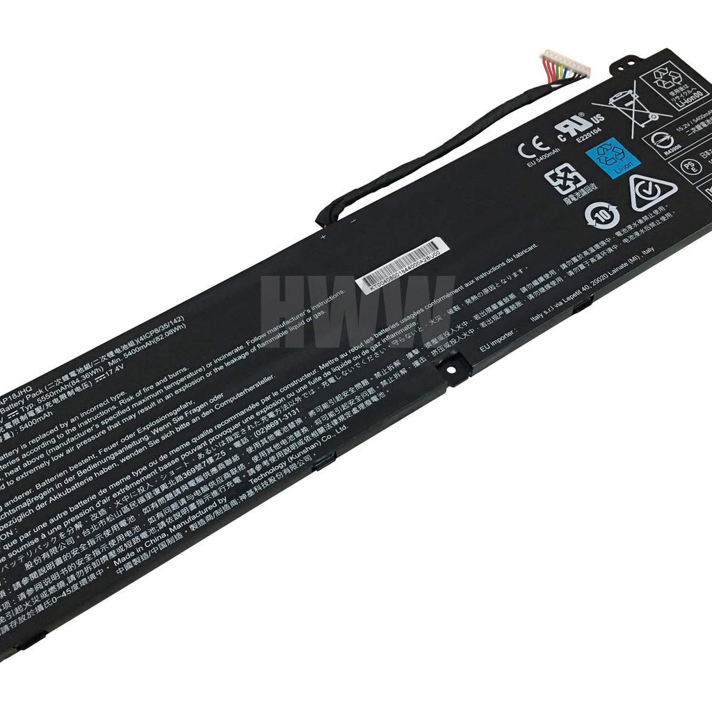 AP18JHQ Acer Predator Triton 500 PT515-51 Series, ConceptD 7 CN715-71 Replacement Laptop Battery