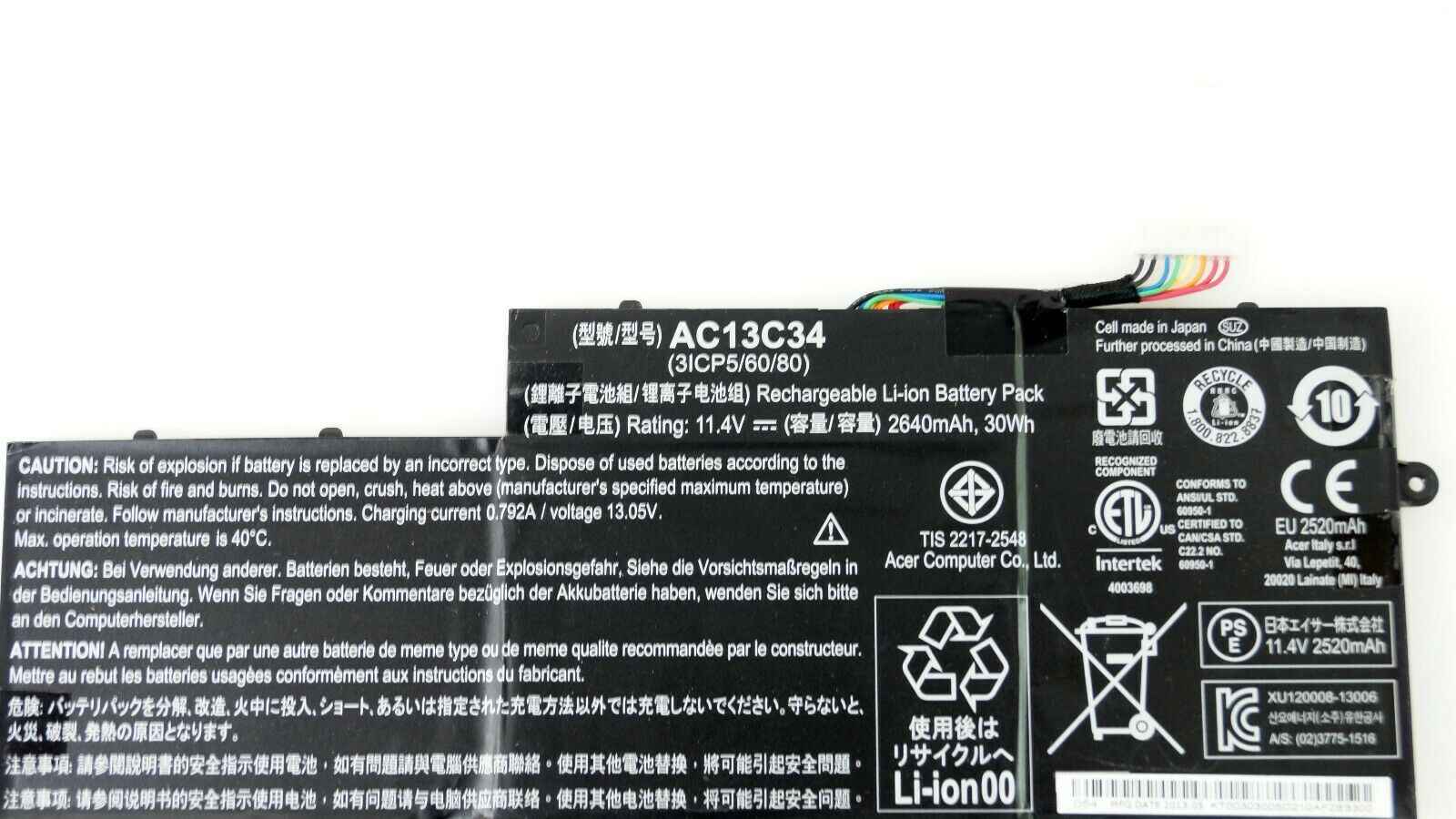 Acer Aspire V5-122 V5-122p V5-132 Ac13c34 Acer Laptop Battery Laptop Batteries JS Bazar