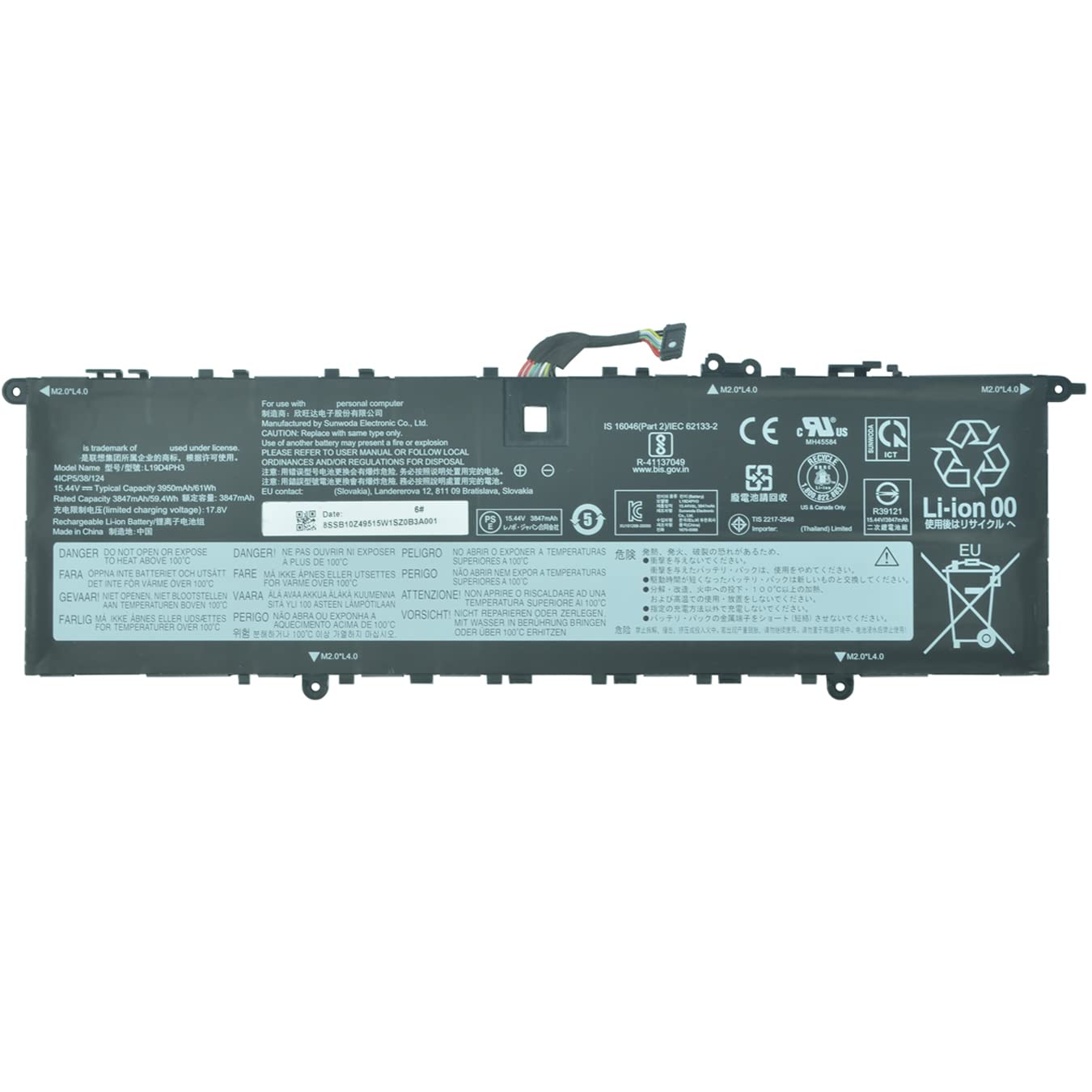 L19D4PH3 Lenovo Yoga Slim 7 Pro-14ITL5(82FX0017TA), Yoga Slim 7 Pro-14ARH5(82LA) Replacement Laptop Battery